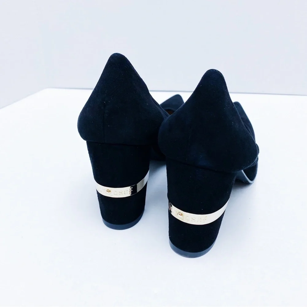Jon Josef - Black Suede Party Pointed Toe Heels
